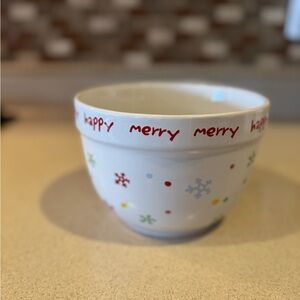 Joyful Snowflake Holiday Bowl